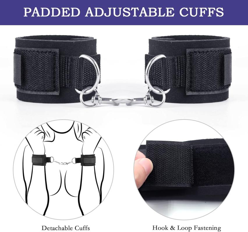 BDSM Restraint Kit – Adjustable Handcuffs & Thigh Straps for Couples Play